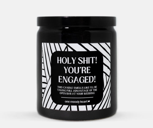 Holy Shit You're Engaged Candle (Modern Style)
