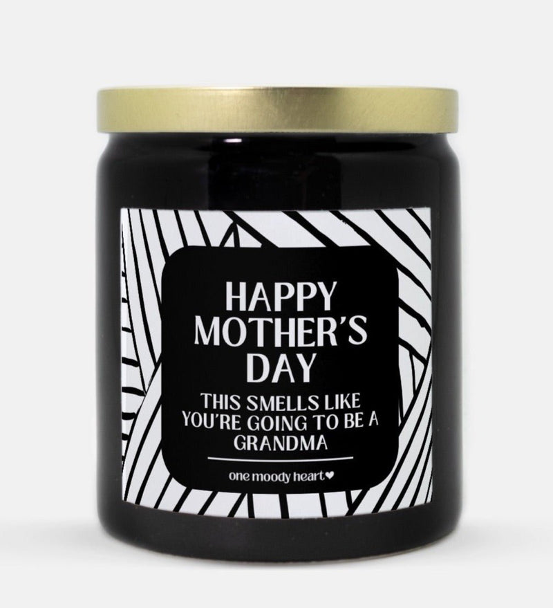 Happy Mother's Day You're Going To Be A Grandma Candle (Modern Style)