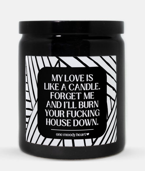 I'll Burn You're Fucking House Down Candle (Modern Style)